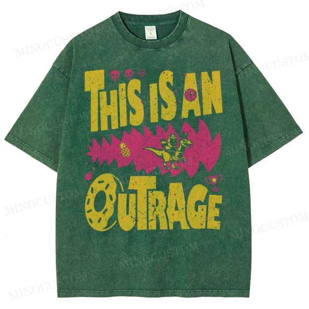 Outrage Cookie Meme Washed T-Shirt 