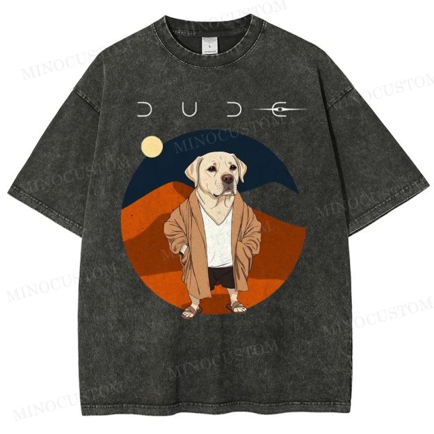 Dude Labrador Washed T-Shirt 