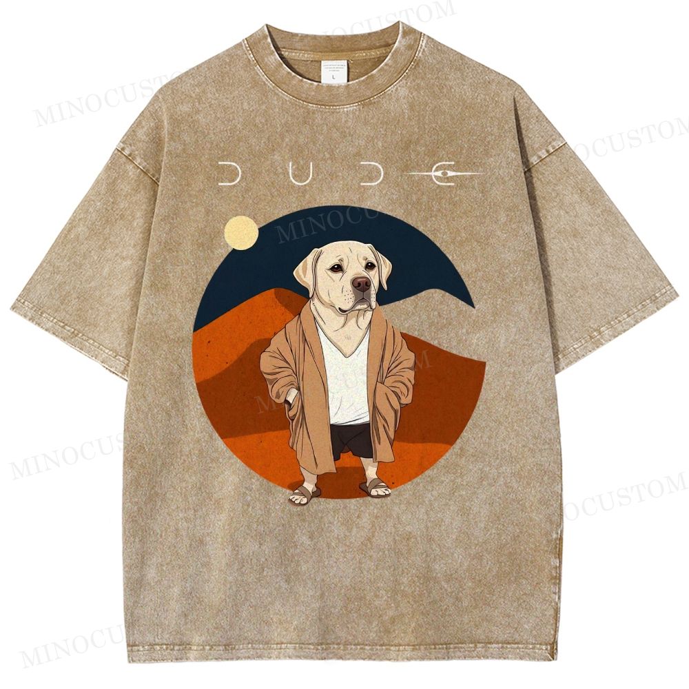 Dude Labrador Washed T-Shirt 