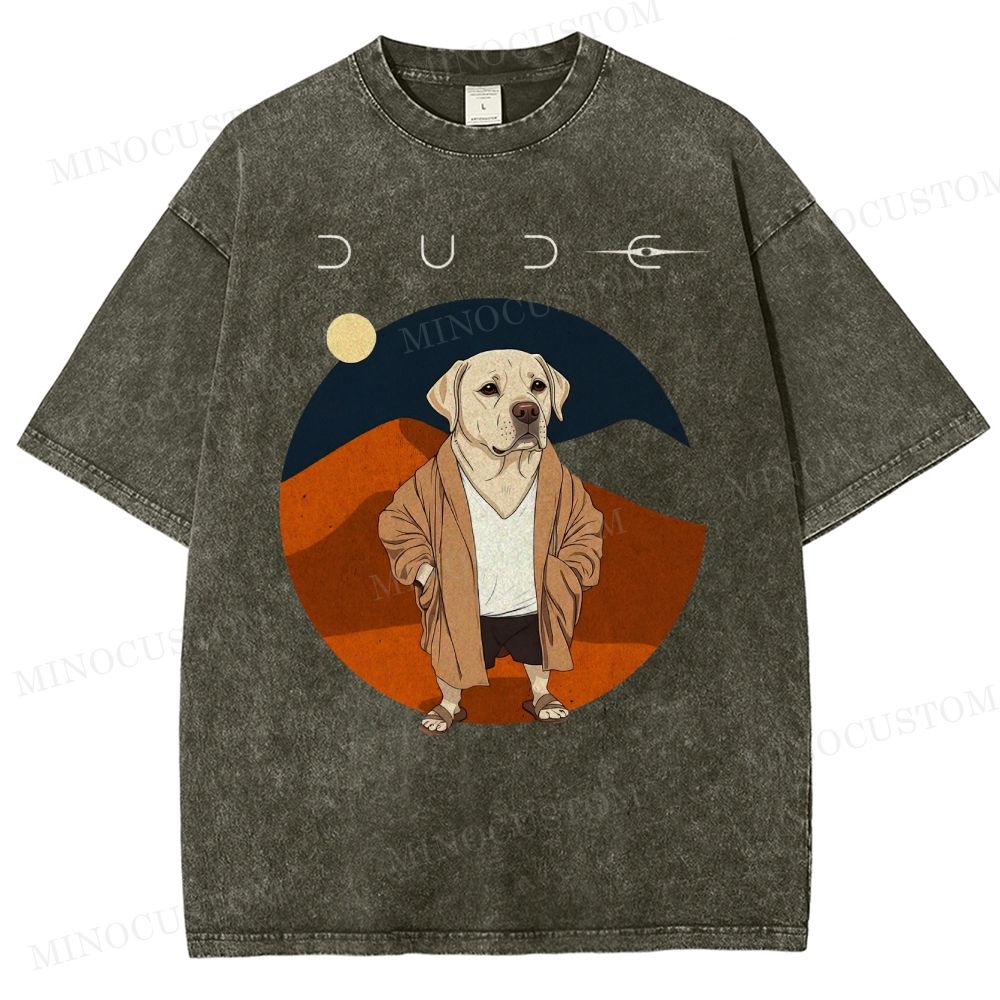 Dude Labrador Washed T-Shirt 