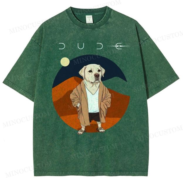 Dude Labrador Washed T-Shirt 