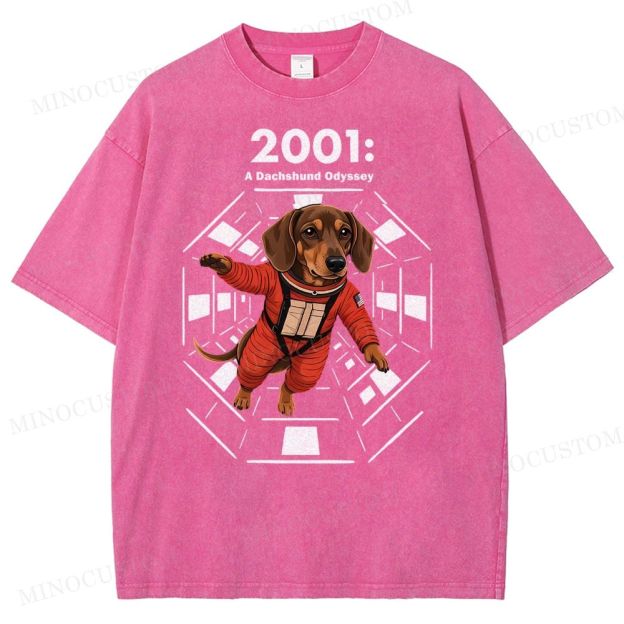 2001: A Dachshund Odyssey Washed T-Shirt 