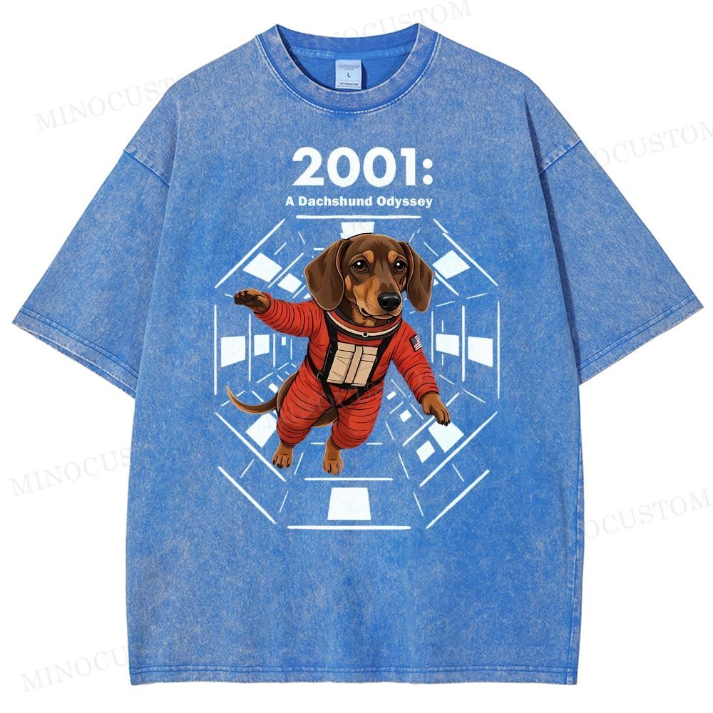 2001: A Dachshund Odyssey Washed T-Shirt 