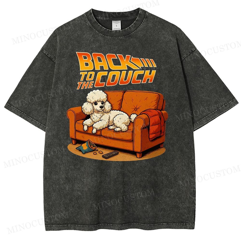 PoodleBack To The Couch Washed T-Shirt