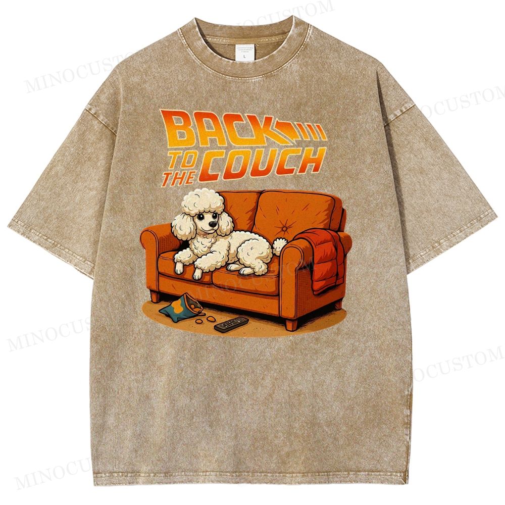  PoodleBack To The Couch Washed T-Shirt 