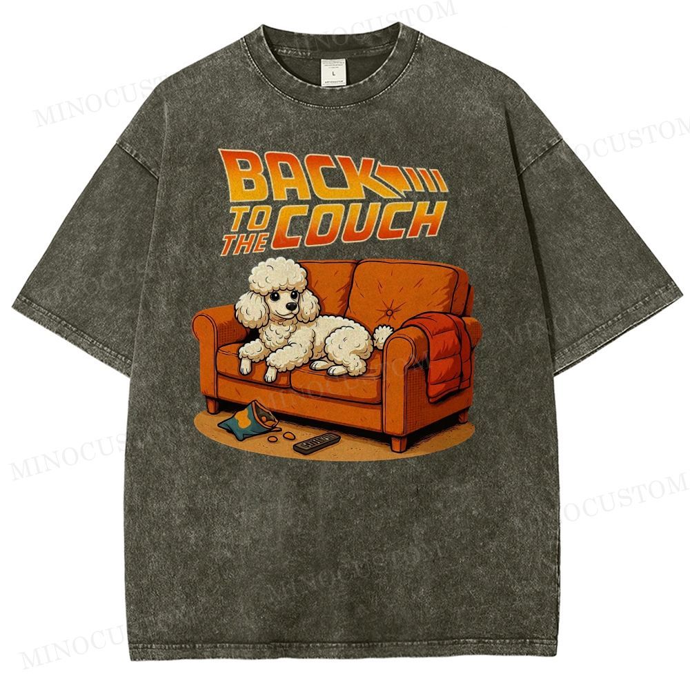  PoodleBack To The Couch Washed T-Shirt 