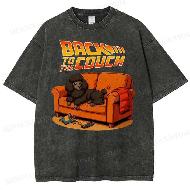  PoodleBack To The Couch Washed T-Shirt 