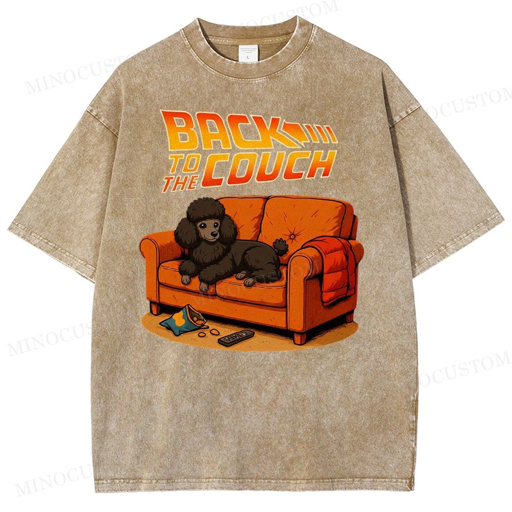  PoodleBack To The Couch Washed T-Shirt 