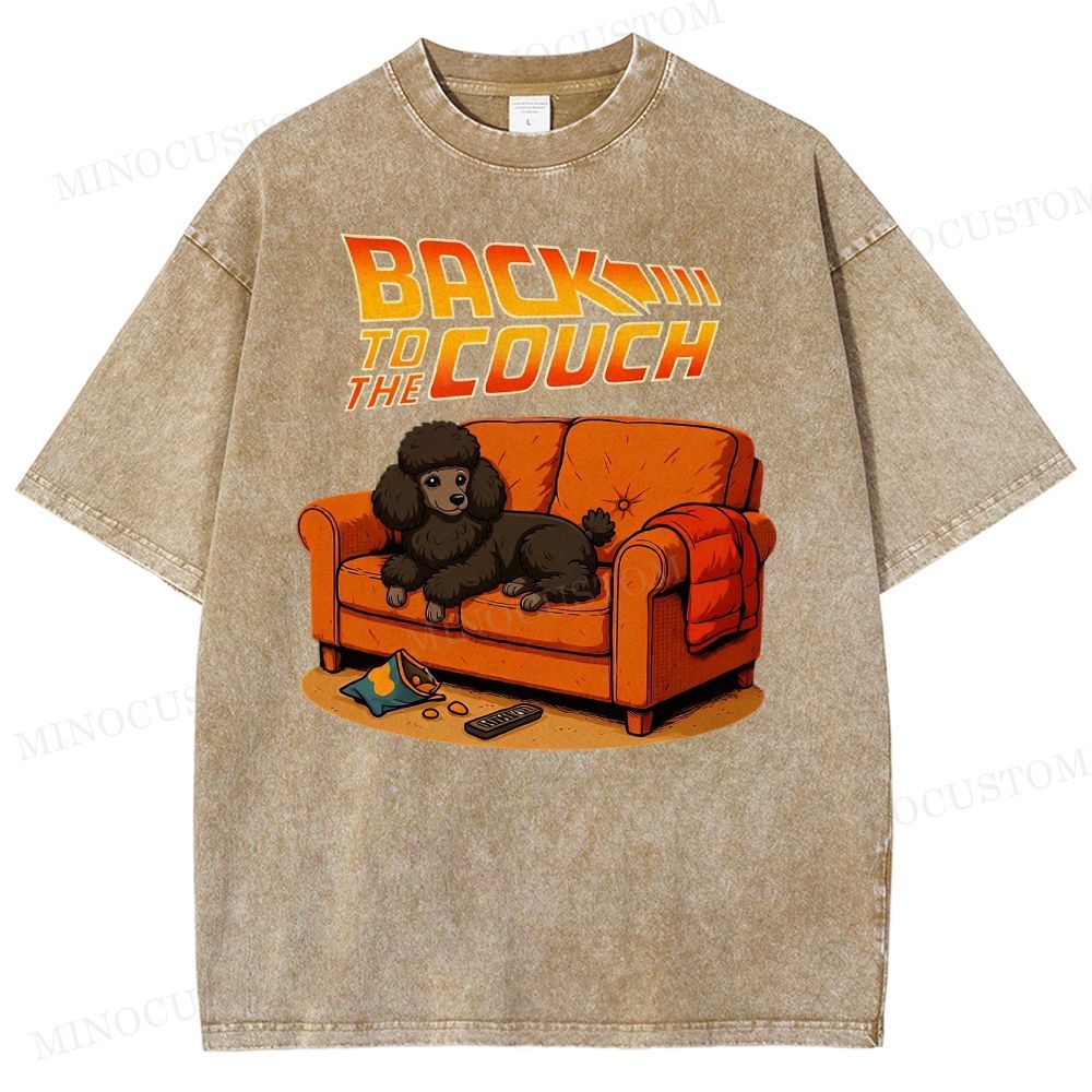  PoodleBack To The Couch Washed T-Shirt 