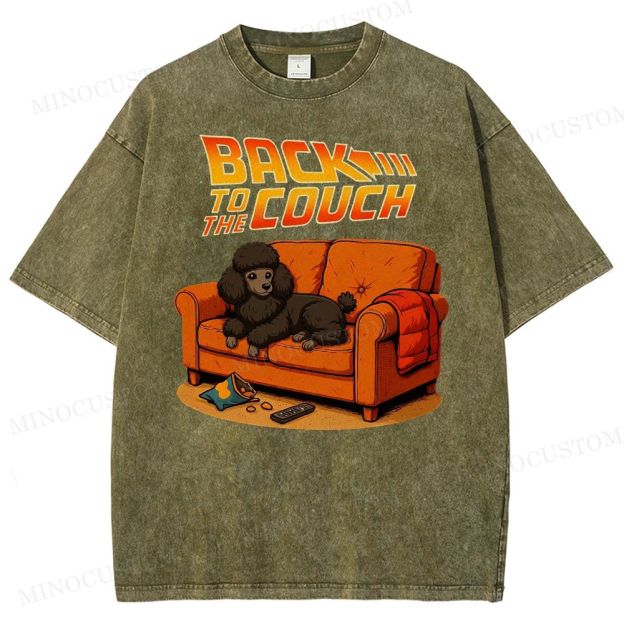  PoodleBack To The Couch Washed T-Shirt 