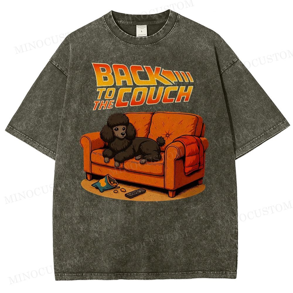  PoodleBack To The Couch Washed T-Shirt 