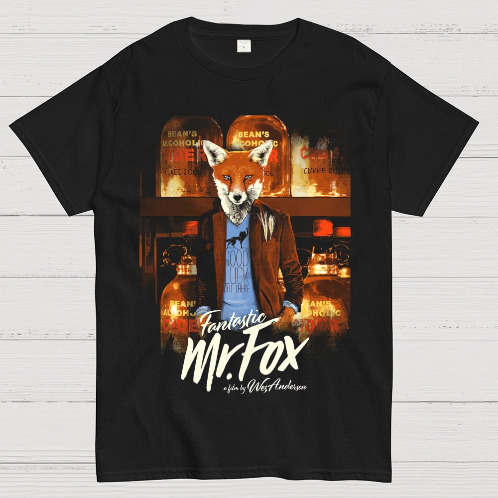 Retro "Fantastic Mr. Fox" Stylish Anthropomorphic Graphic Cotton T-shirt