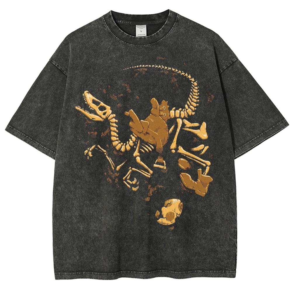 Plumber Palaeontology Washed T-Shirt 