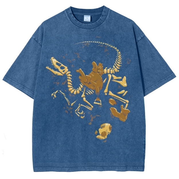 Plumber Palaeontology Washed T-Shirt 