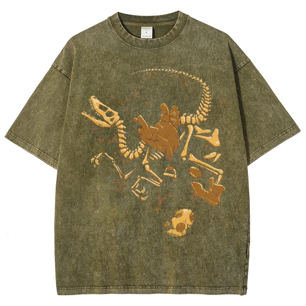 Plumber Palaeontology Washed T-Shirt 