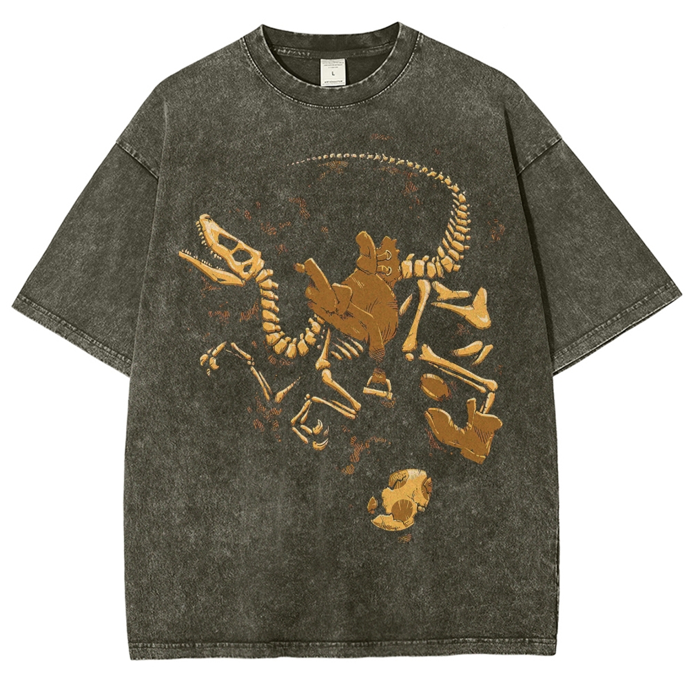 Plumber Palaeontology Washed T-Shirt 