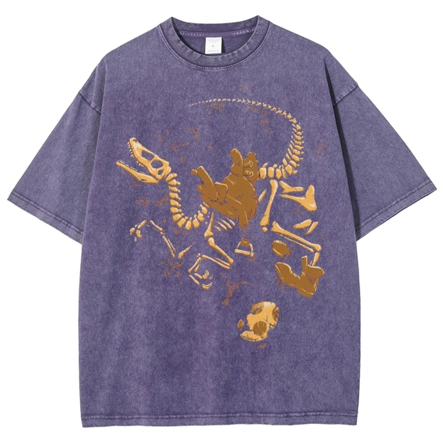 Plumber Palaeontology Washed T-Shirt 