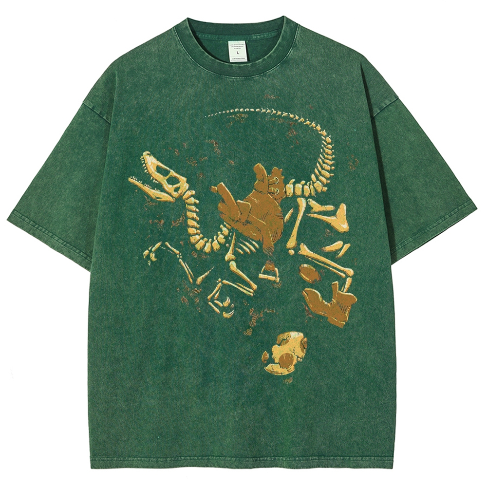 Plumber Palaeontology Washed T-Shirt 