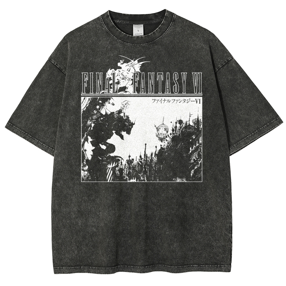 Retro Fantasy Mechscape Washed T-Shirt 