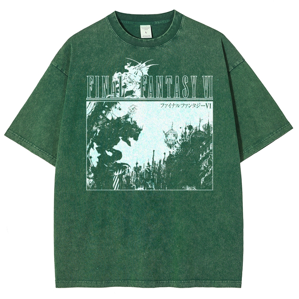 Retro Fantasy Mechscape Washed T-Shirt 