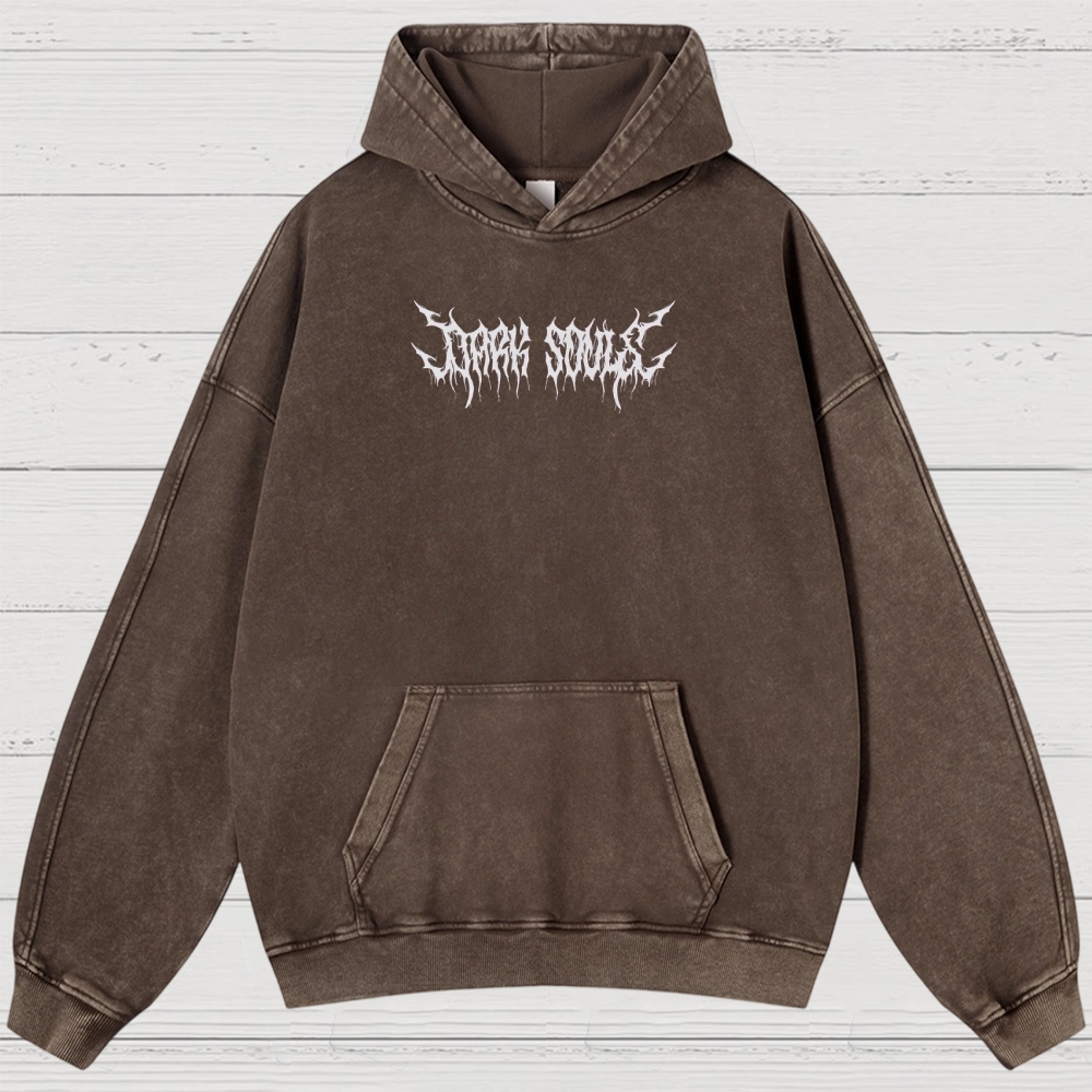 Dark Fantasy Warrior Washed Hoodies 