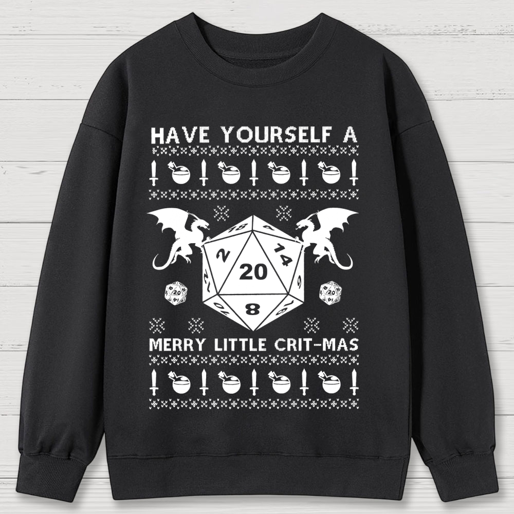 Merry Crit-Mas Cotton Sweatshirts 