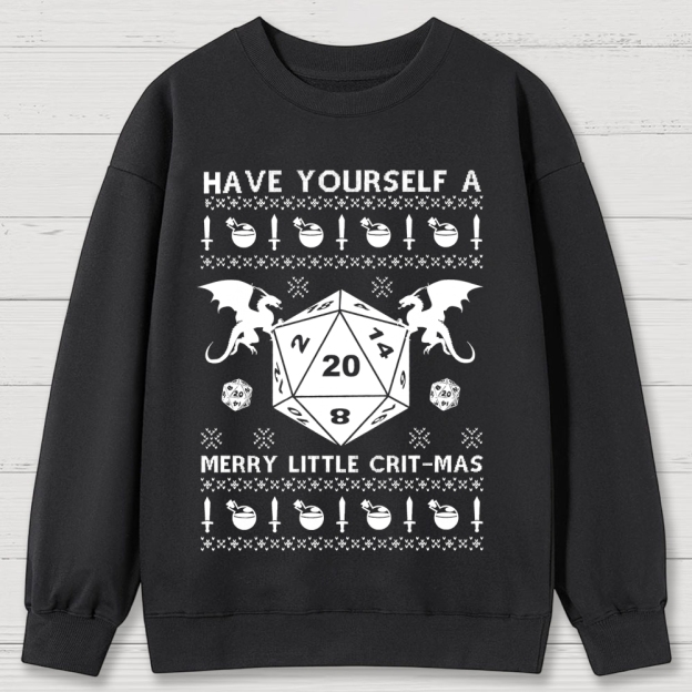 Merry Crit-Mas Cotton Sweatshirts 