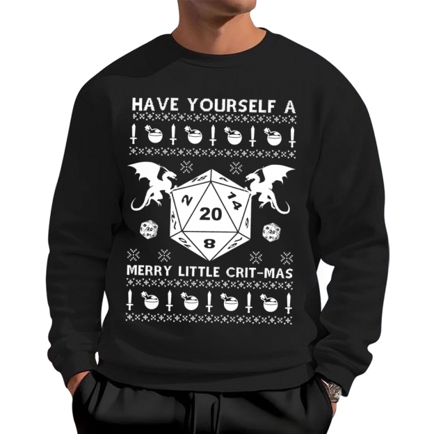 Merry Crit-Mas Cotton Sweatshirts 