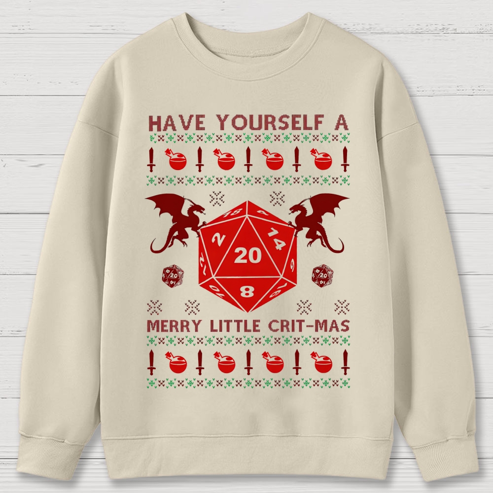 Merry Crit-Mas Cotton Sweatshirts 