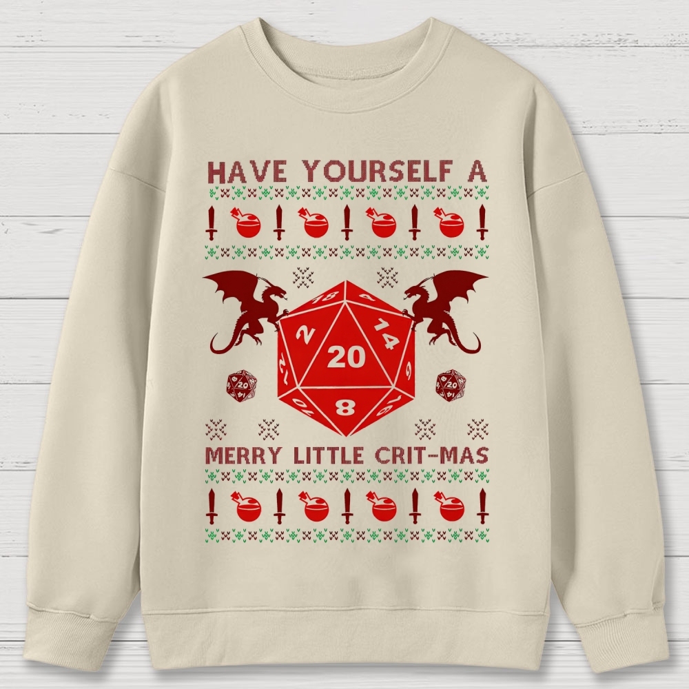Merry Crit-Mas Cotton Sweatshirts 