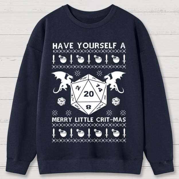Merry Crit-Mas Cotton Sweatshirts 