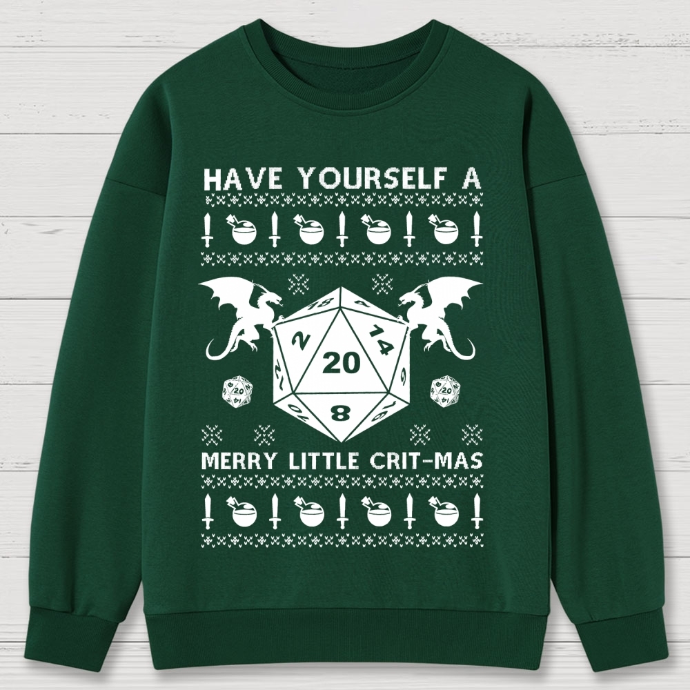 Merry Crit-Mas Cotton Sweatshirts 