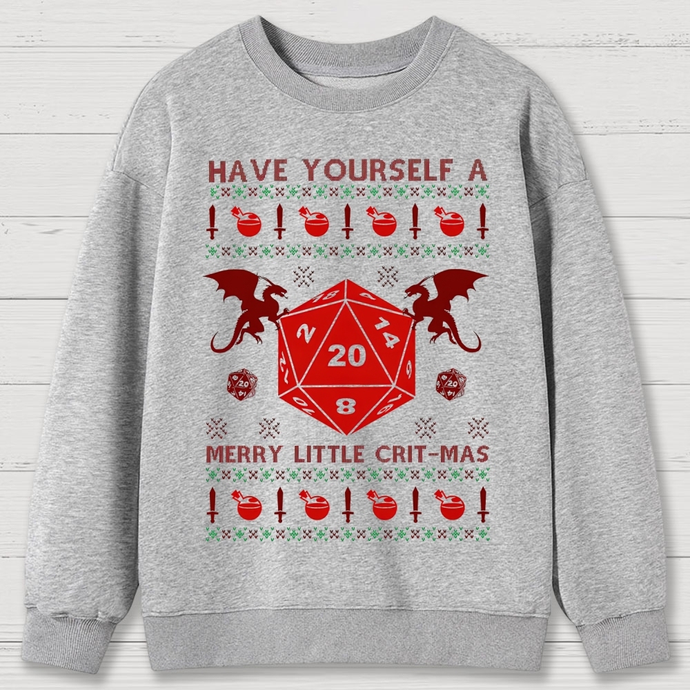 Merry Crit-Mas Cotton Sweatshirts 