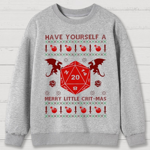Merry Crit-Mas Cotton Sweatshirts 