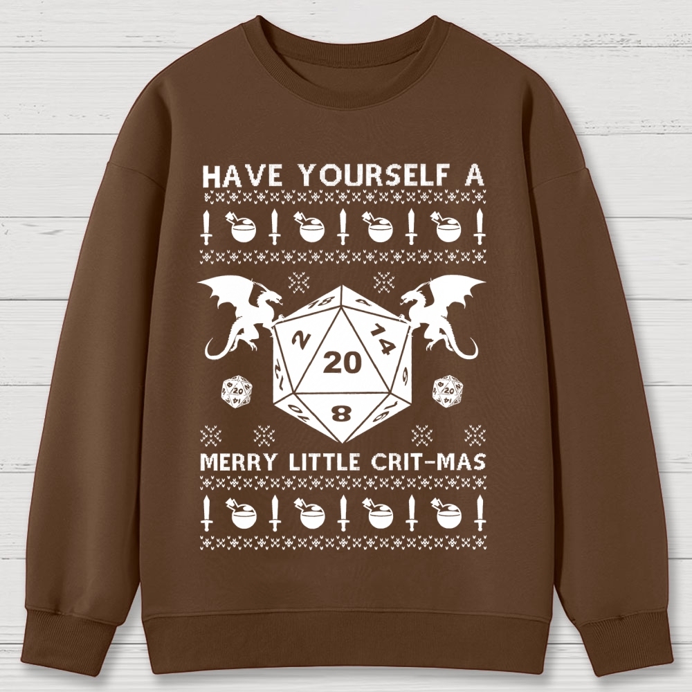 Merry Crit-Mas Cotton Sweatshirts 