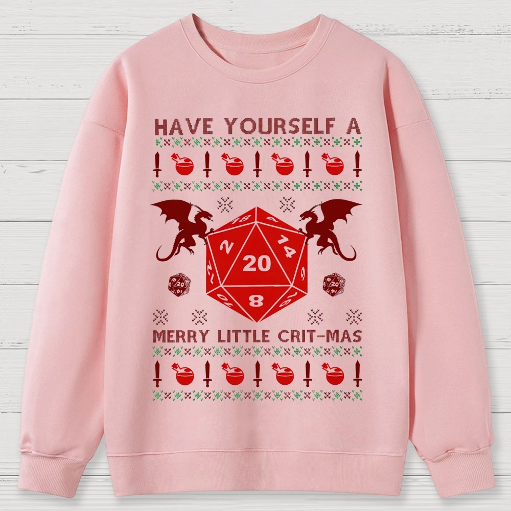 Merry Crit-Mas Cotton Sweatshirts 