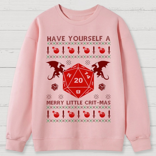 Merry Crit-Mas Cotton Sweatshirts 