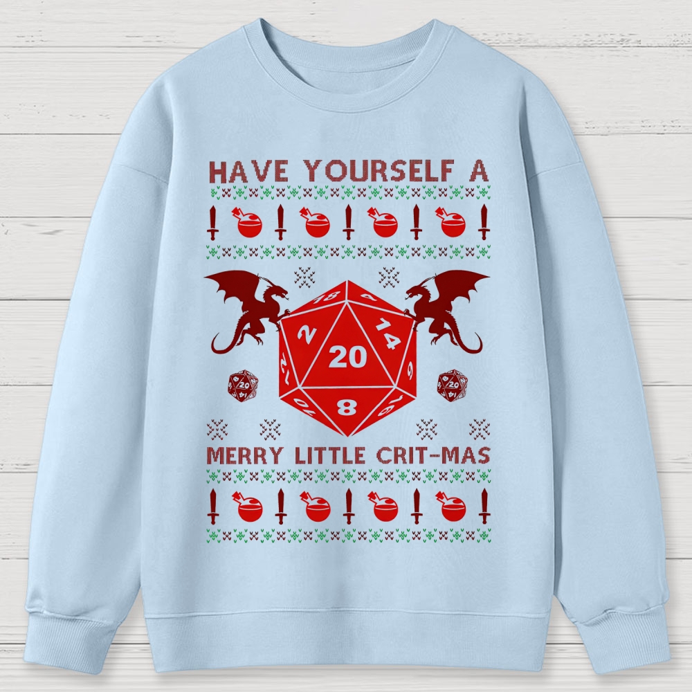 Merry Crit-Mas Cotton Sweatshirts 