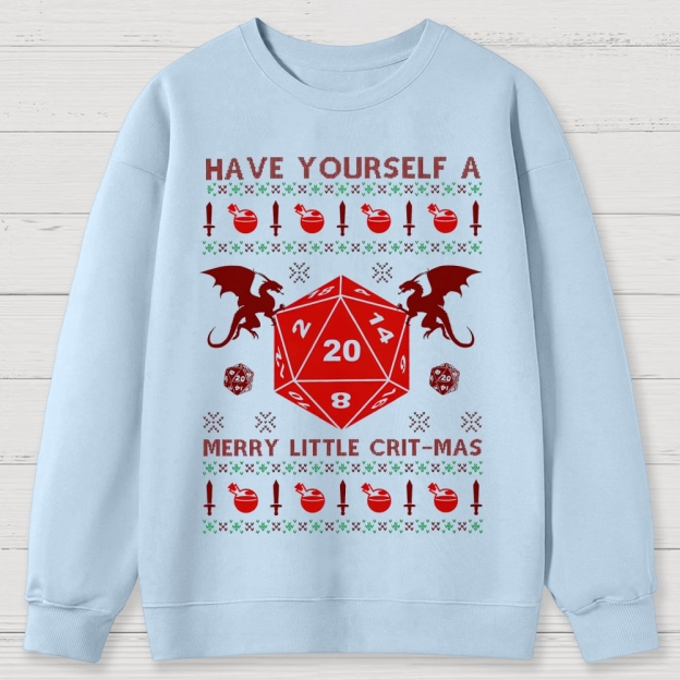 Merry Crit-Mas Cotton Sweatshirts 