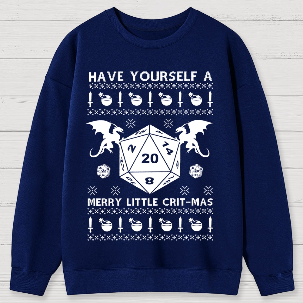 Merry Crit-Mas Cotton Sweatshirts 