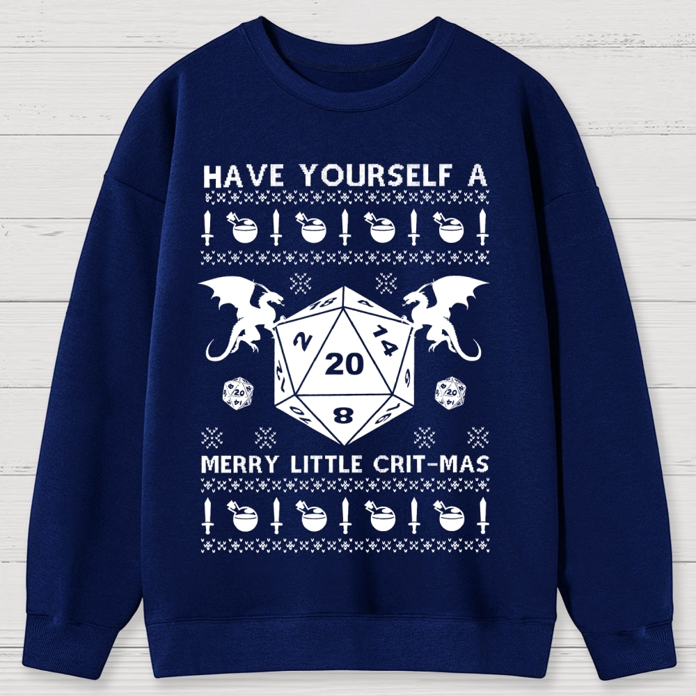 Merry Crit-Mas Cotton Sweatshirts 