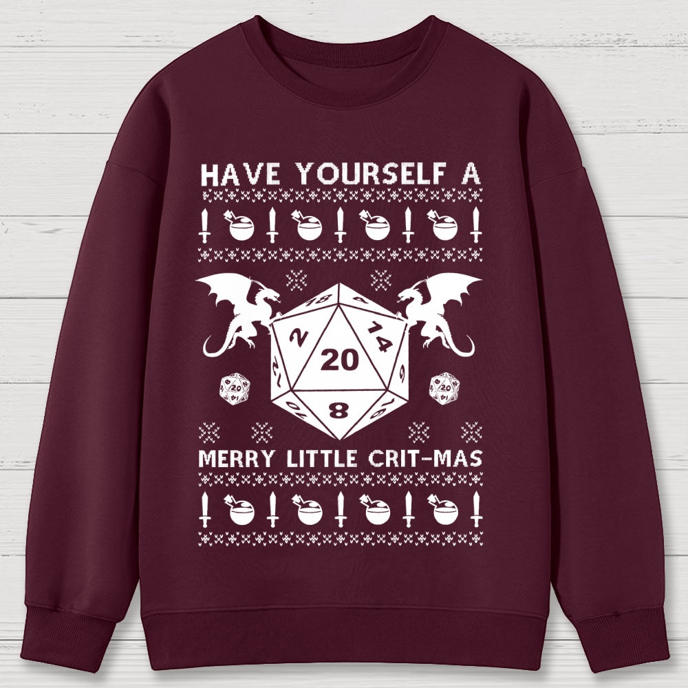 Merry Crit-Mas Cotton Sweatshirts 