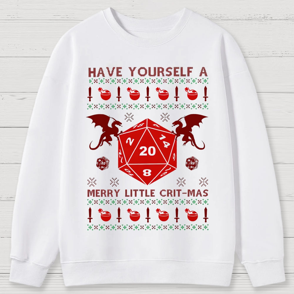 Merry Crit-Mas Cotton Sweatshirts 