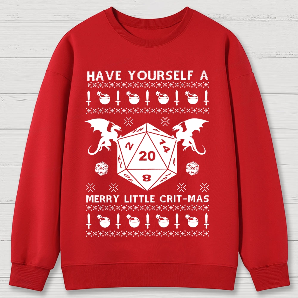 Merry Crit-Mas Cotton Sweatshirts 