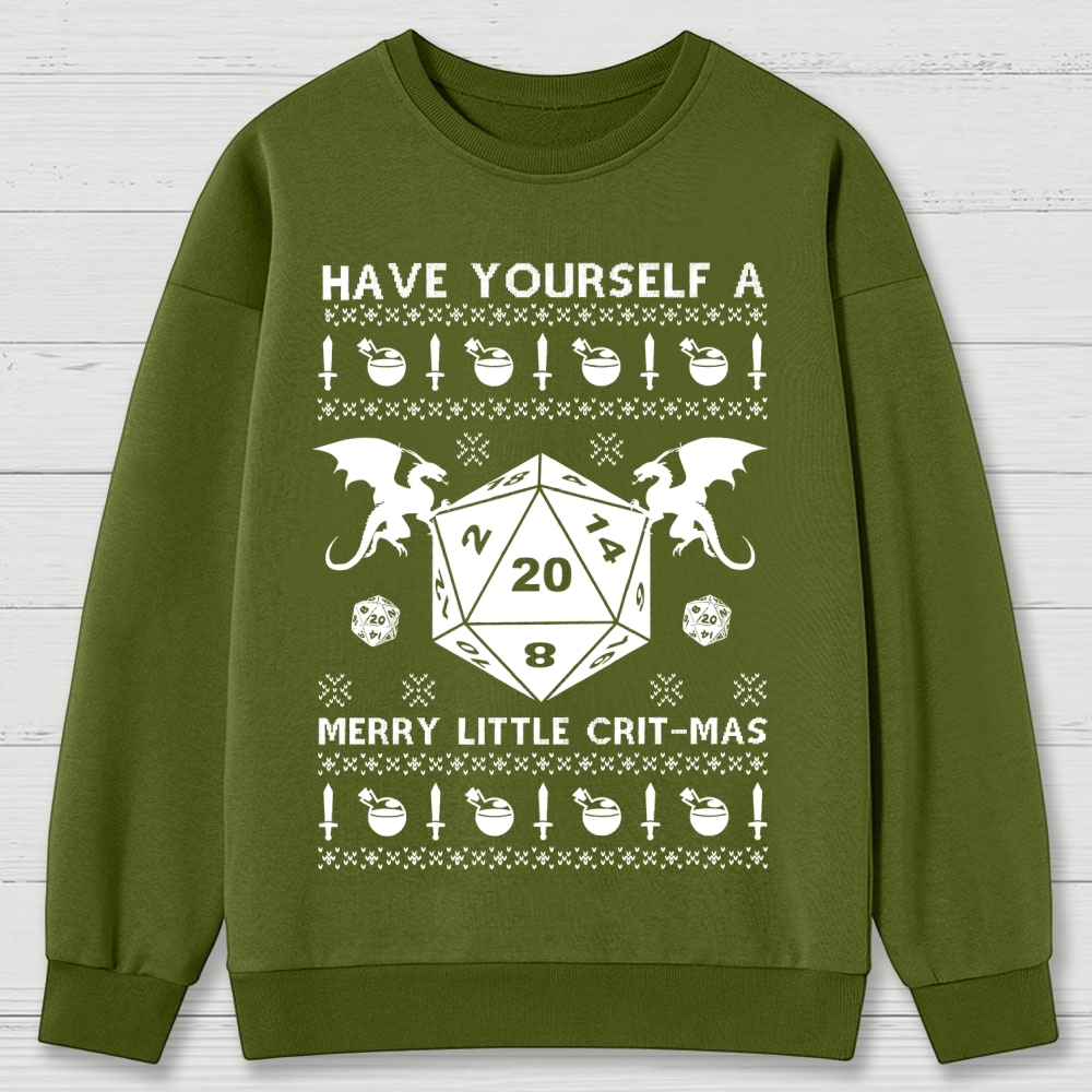 Merry Crit-Mas Cotton Sweatshirts 
