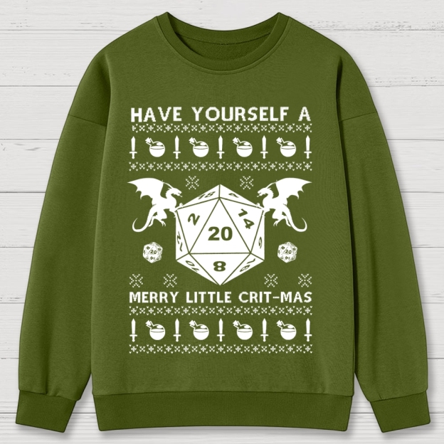 Merry Crit-Mas Cotton Sweatshirts 