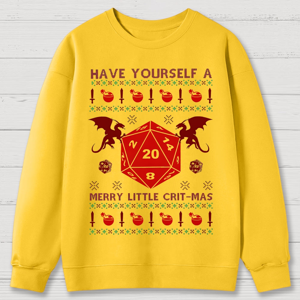 Merry Crit-Mas Cotton Sweatshirts 