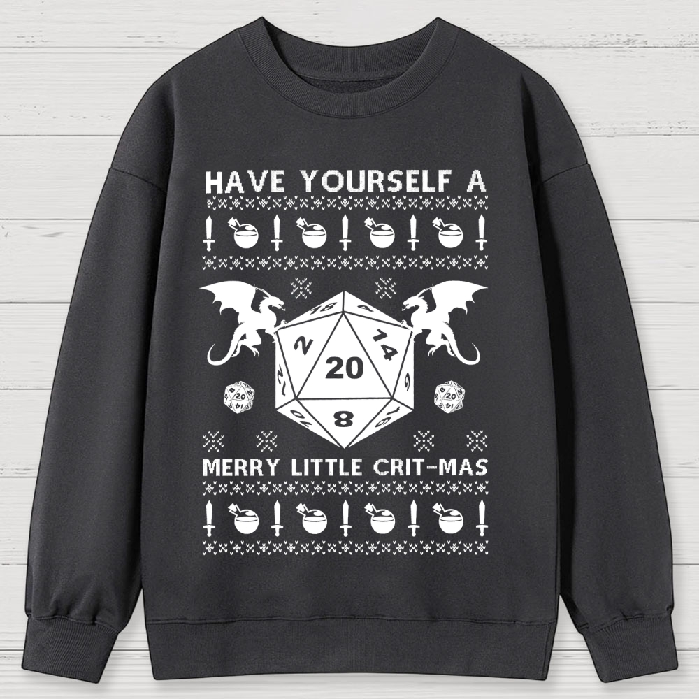 Merry Crit-Mas Cotton Sweatshirts 