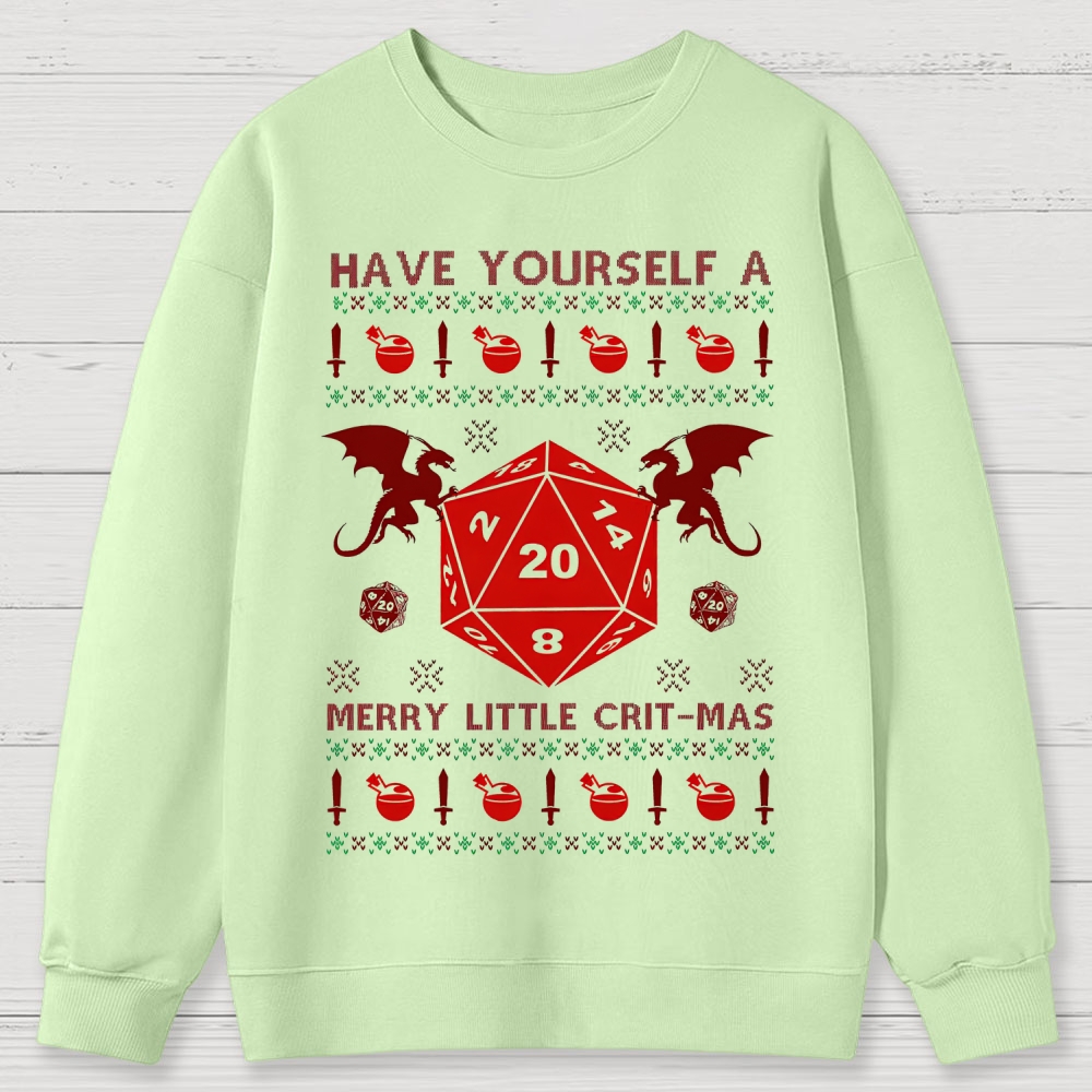 Merry Crit-Mas Cotton Sweatshirts 