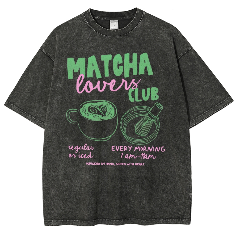 Matcha Lovers Club Washed T-Shirt 